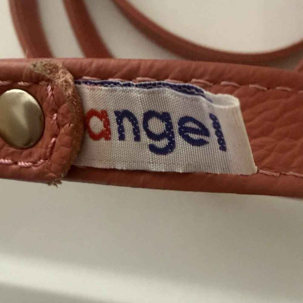 Angel Alpine Pink Leather 5' Long Dog Leash